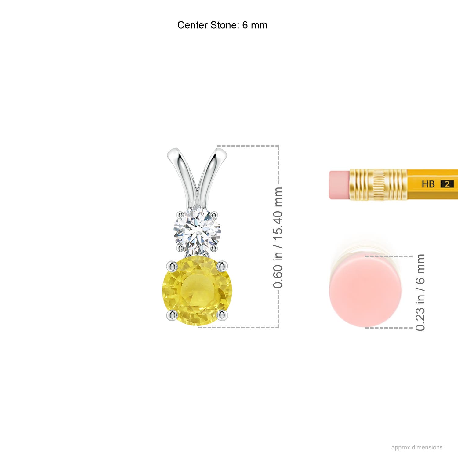 A - Yellow Sapphire / 1.23 CT / 14 KT White Gold