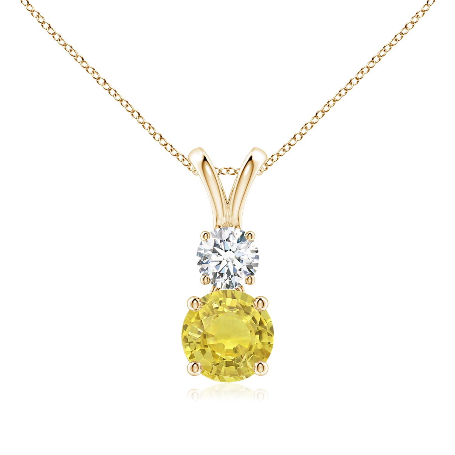 AA - Yellow Sapphire / 1.23 CT / 14 KT Yellow Gold