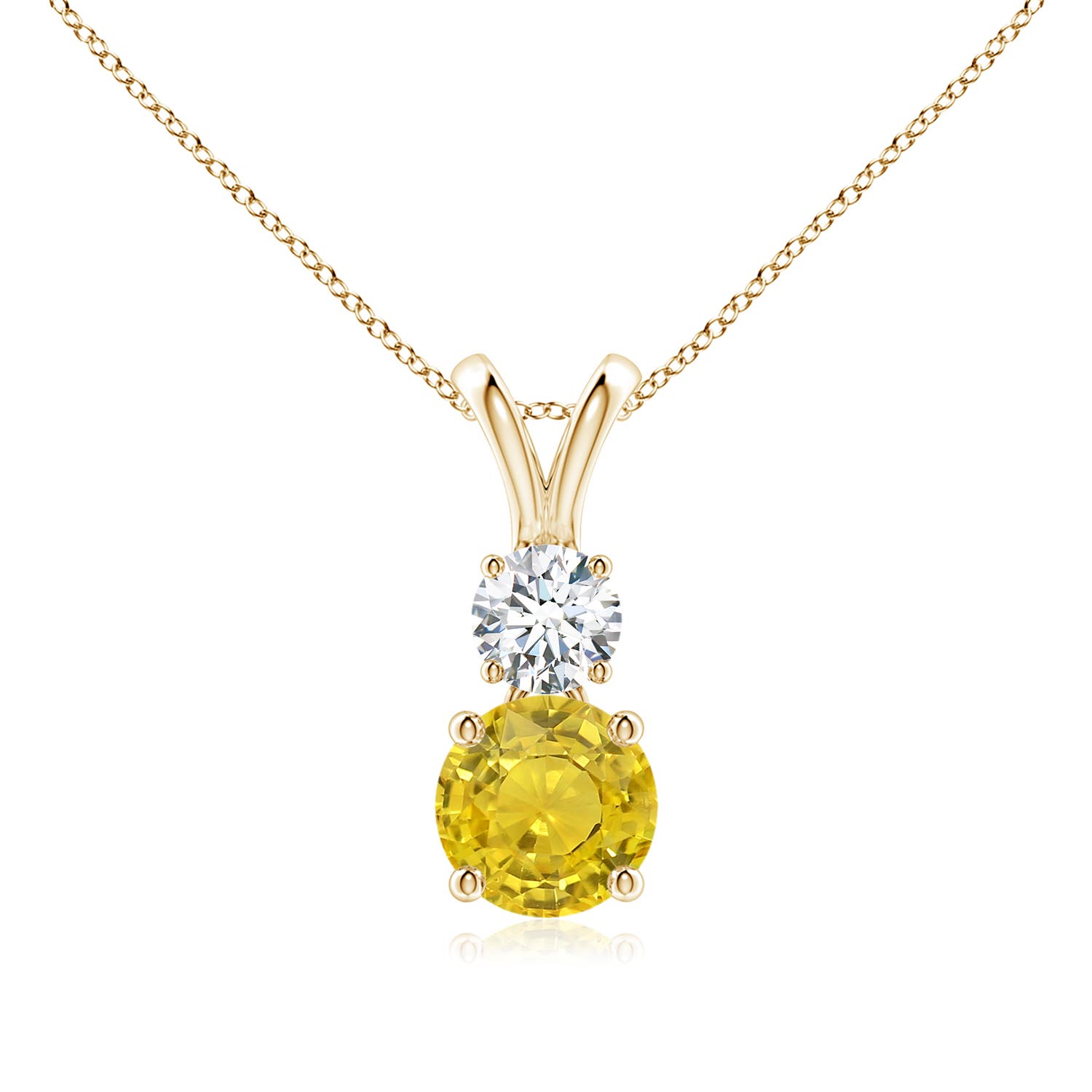 AAA - Yellow Sapphire / 1.23 CT / 14 KT Yellow Gold