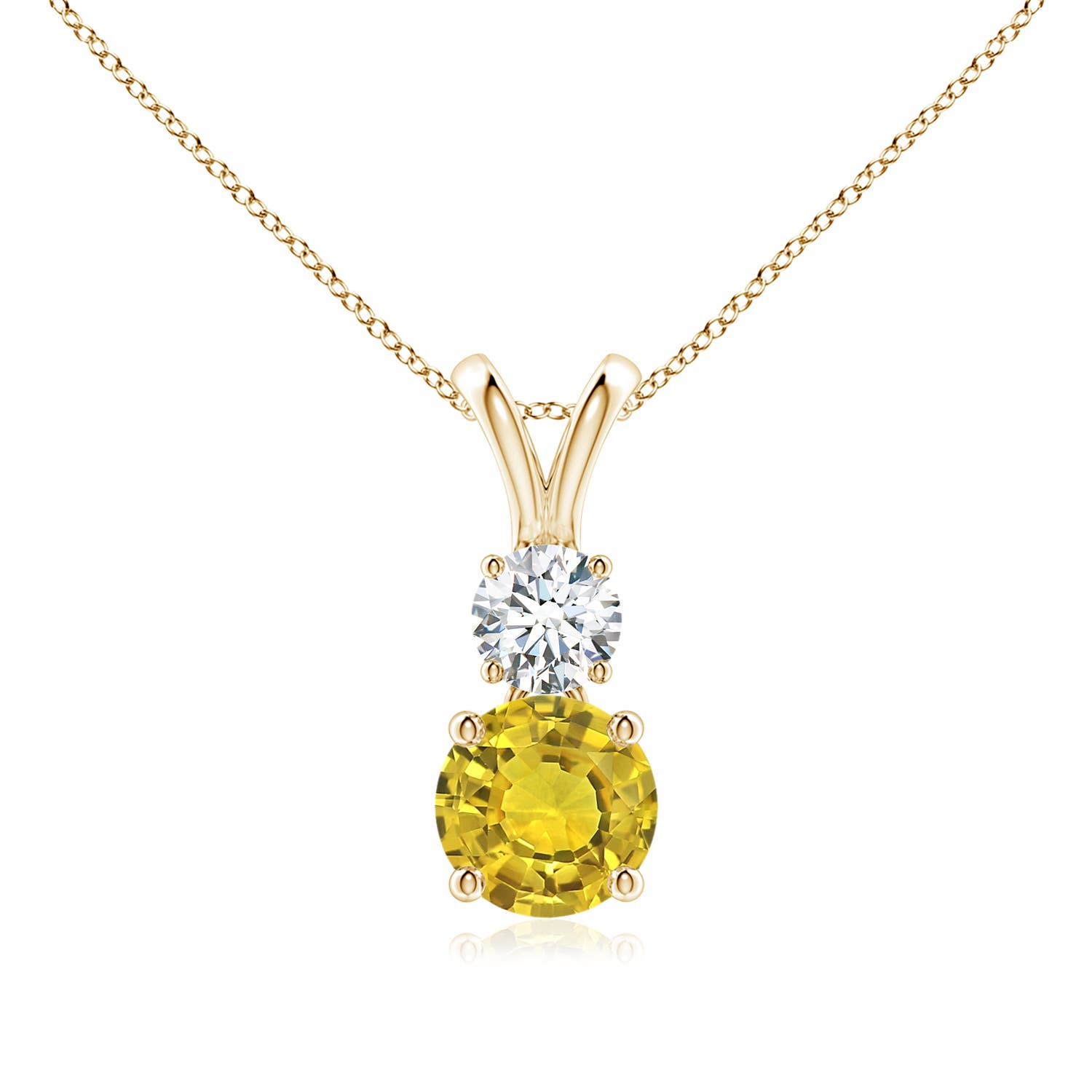 AAAA - Yellow Sapphire / 1.23 CT / 14 KT Yellow Gold