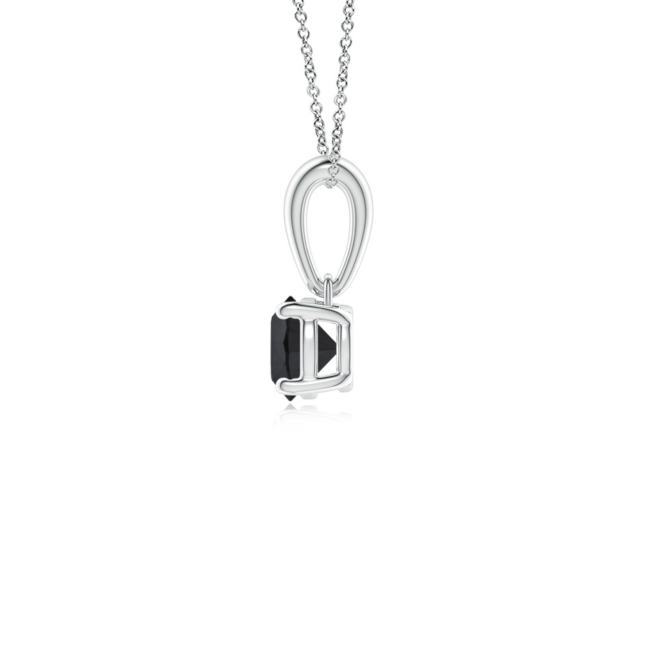 3.8mm AA Classic Round Black Diamond Solitaire Pendant in P950 Platinum side-1