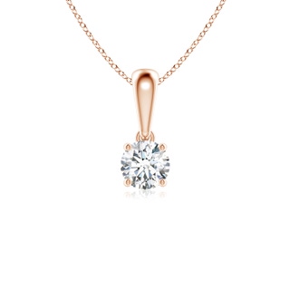 4.1mm GVS2 Classic Round Diamond Solitaire Pendant in 9K Rose Gold