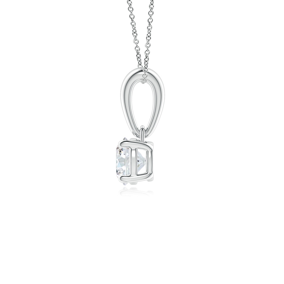 4.1mm GVS2 Classic Round Diamond Solitaire Pendant in P950 Platinum side 199