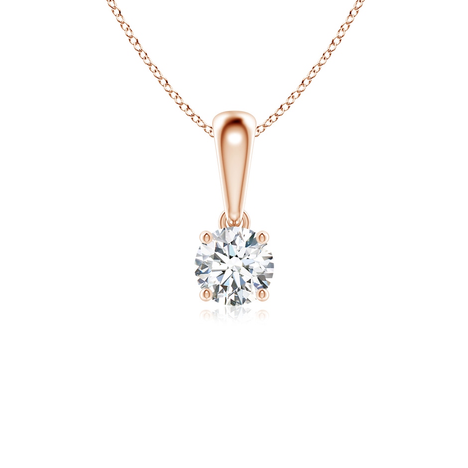 4.1mm GVS2 Classic Round Diamond Solitaire Pendant in Rose Gold 