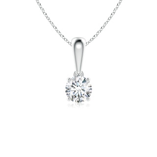 4.1mm GVS2 Classic Round Diamond Solitaire Pendant in White Gold