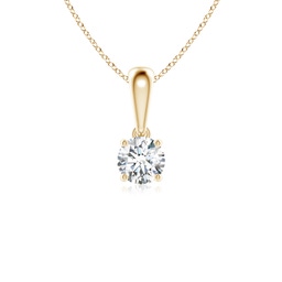 Solitaire Yellow Gold Diamond Necklaces & Pendants