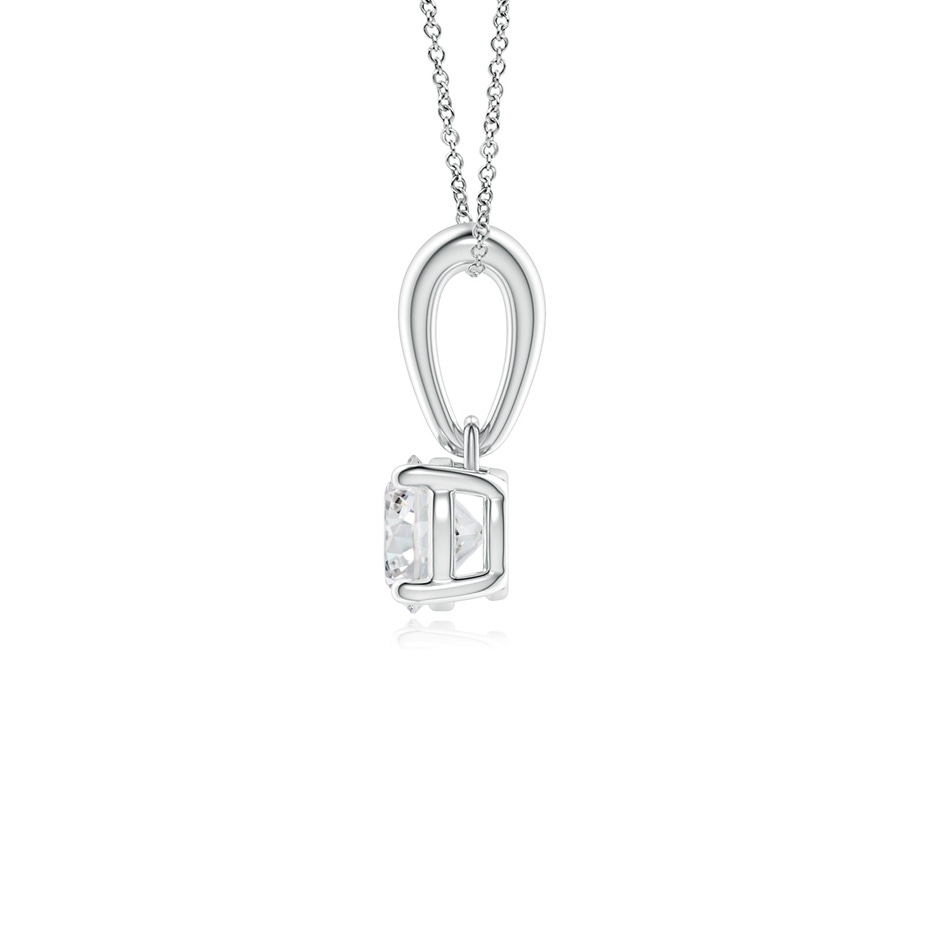 4.1mm HSI2 Classic Round Diamond Solitaire Pendant in 18K White Gold side 199