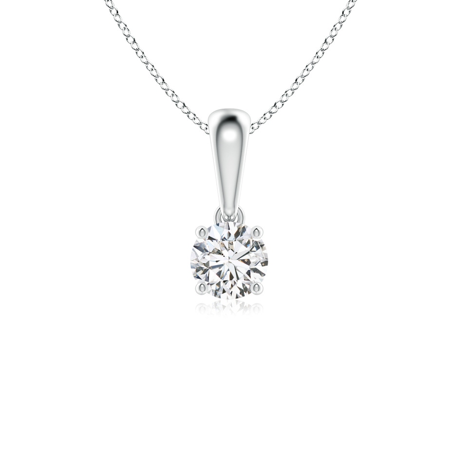 4.1mm HSI2 Classic Round Diamond Solitaire Pendant in White Gold 