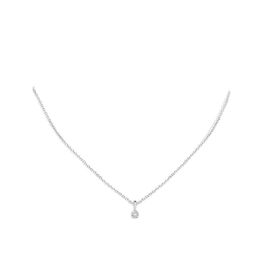 4.1mm HSI2 Classic Round Diamond Solitaire Pendant in White Gold pen