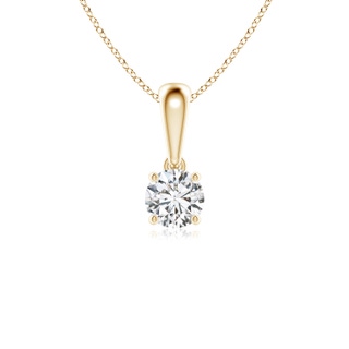 4.1mm HSI2 Classic Round Diamond Solitaire Pendant in Yellow Gold