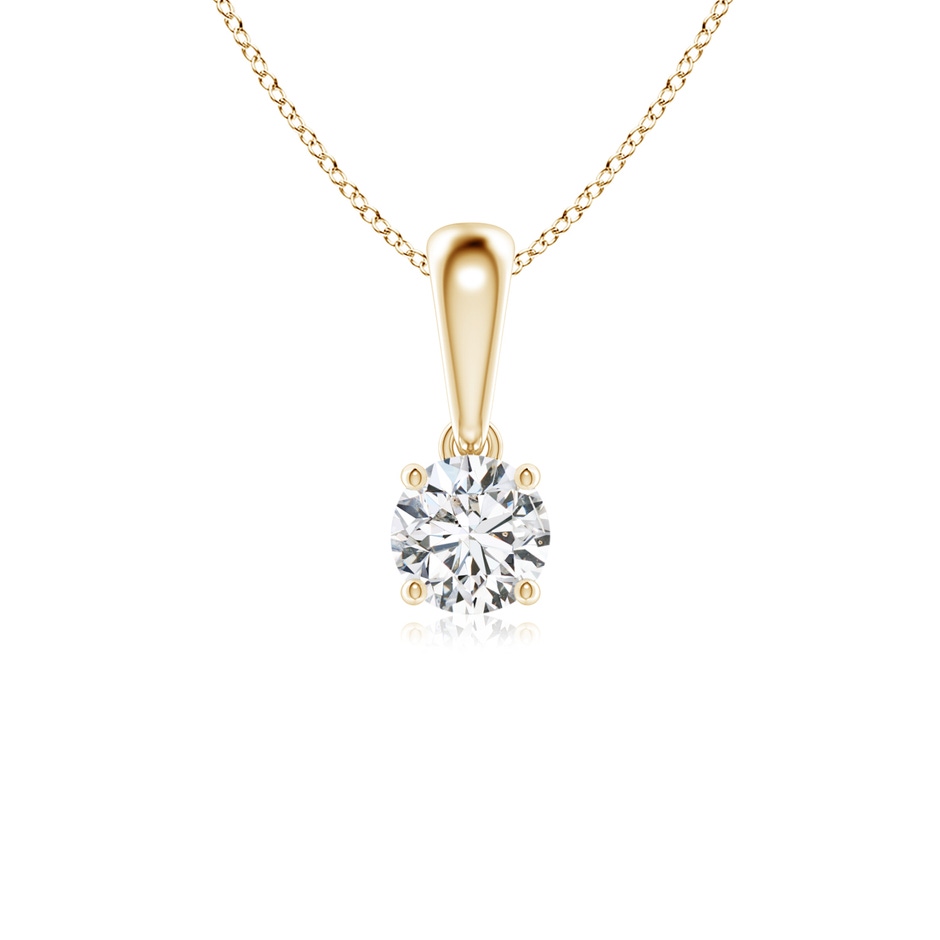 4.1mm HSI2 Classic Round Diamond Solitaire Pendant in Yellow Gold 
