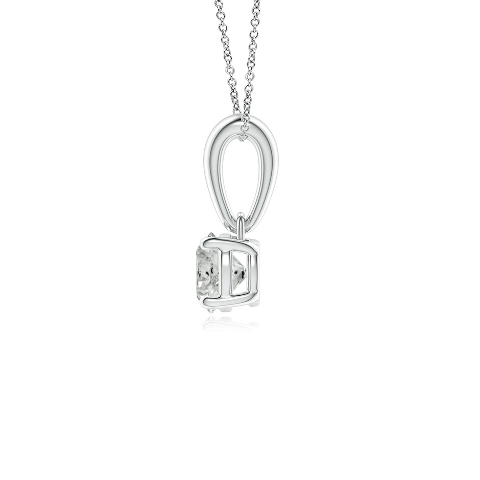 4.1mm KI3 Classic Round Diamond Solitaire Pendant in White Gold side 199