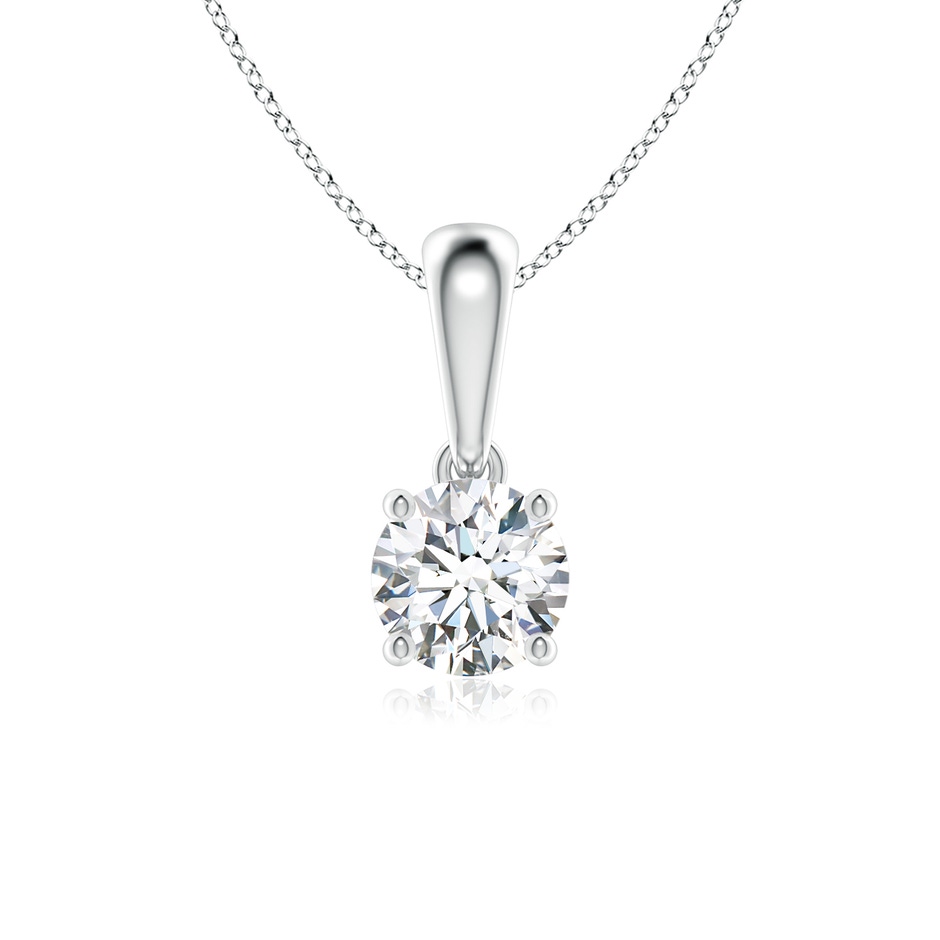 5.1mm GVS2 Classic Round Diamond Solitaire Pendant in 18K White Gold 