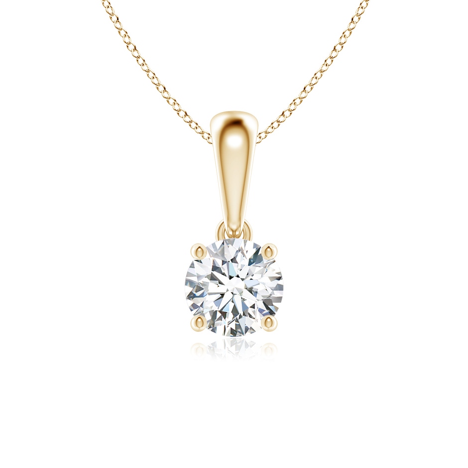 5.1mm GVS2 Classic Round Diamond Solitaire Pendant in 18K Yellow Gold 