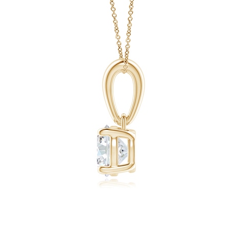 5.1mm GVS2 Classic Round Diamond Solitaire Pendant in 18K Yellow Gold