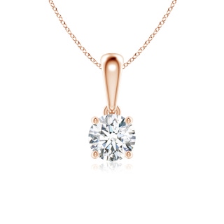 5.1mm GVS2 Classic Round Diamond Solitaire Pendant in Rose Gold