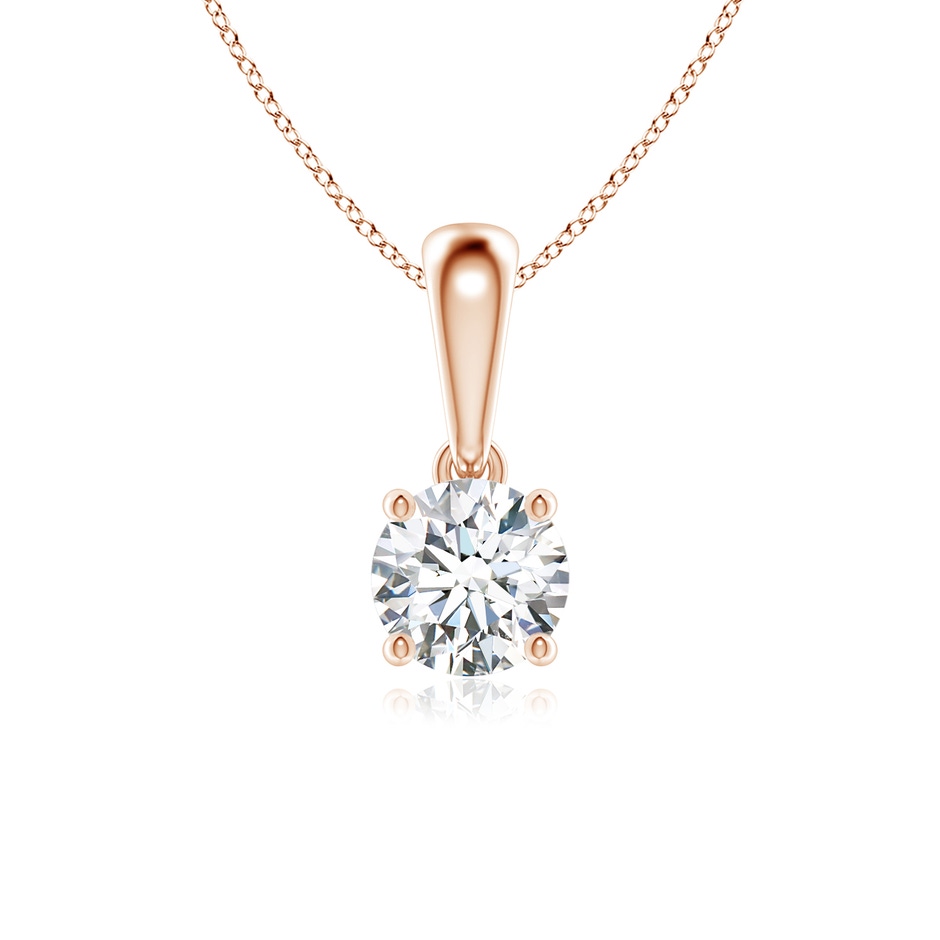 5.1mm GVS2 Classic Round Diamond Solitaire Pendant in Rose Gold 