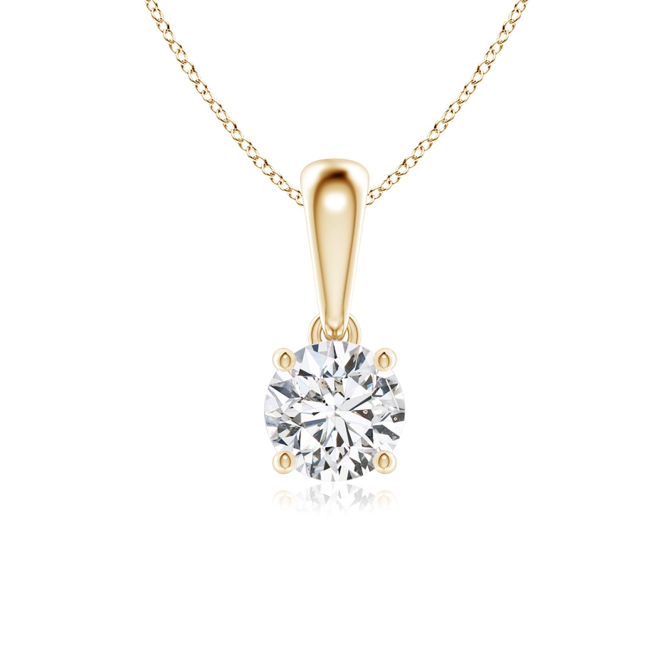 5.1mm HSI2 Classic Round Diamond Solitaire Pendant in 18K Yellow Gold 
