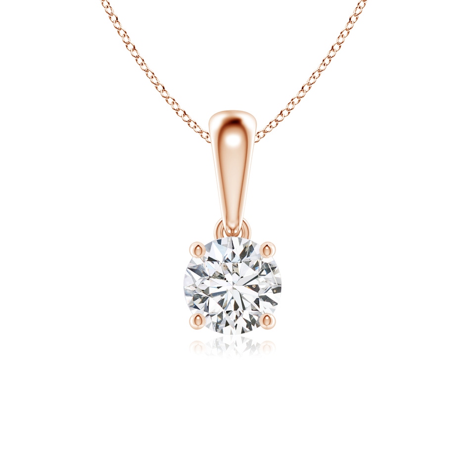 5.1mm HSI2 Classic Round Diamond Solitaire Pendant in Rose Gold 