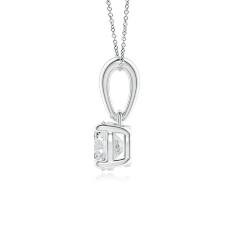 5.1mm HSI2 Classic Round Diamond Solitaire Pendant in White Gold
