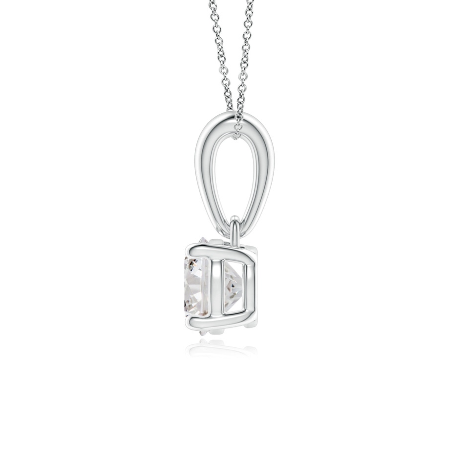 5.1mm IJI1I2 Classic Round Diamond Solitaire Pendant in White Gold side 199