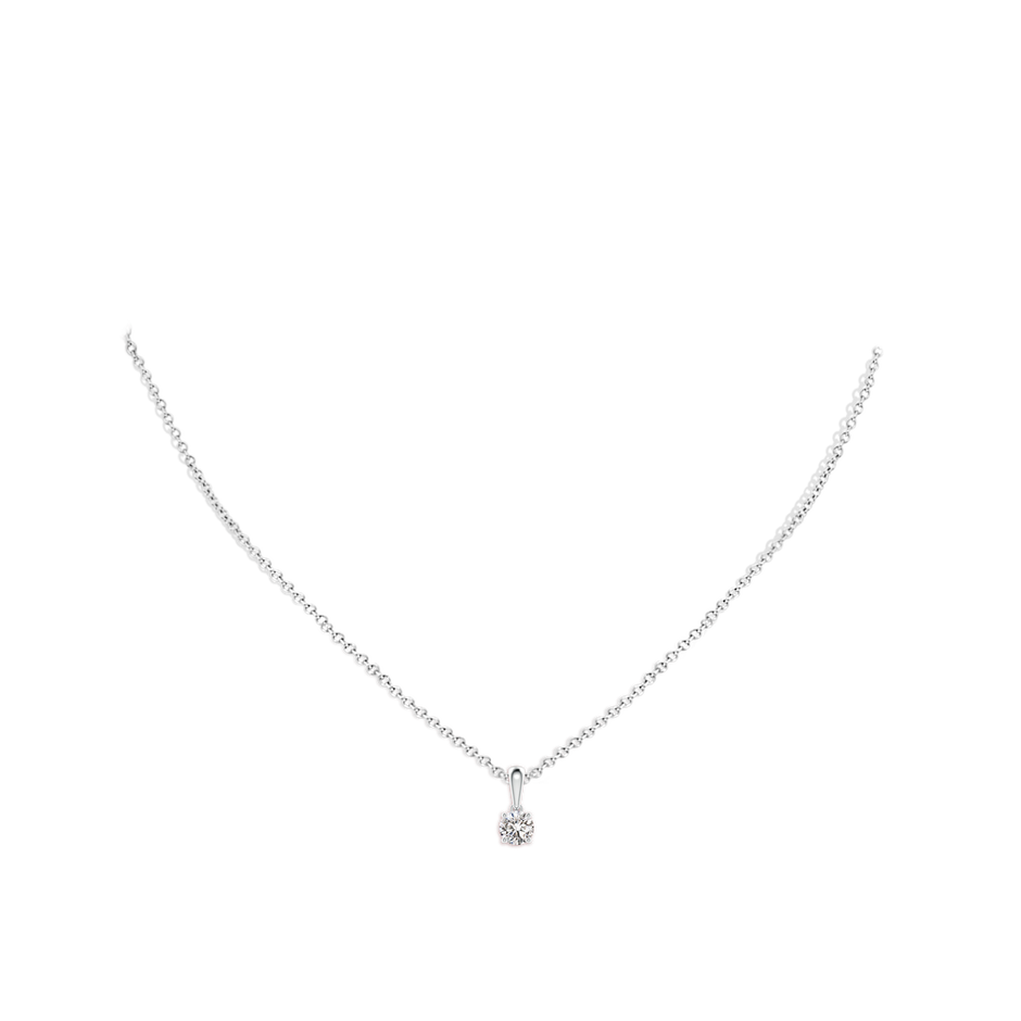 5.1mm IJI1I2 Classic Round Diamond Solitaire Pendant in White Gold pen
