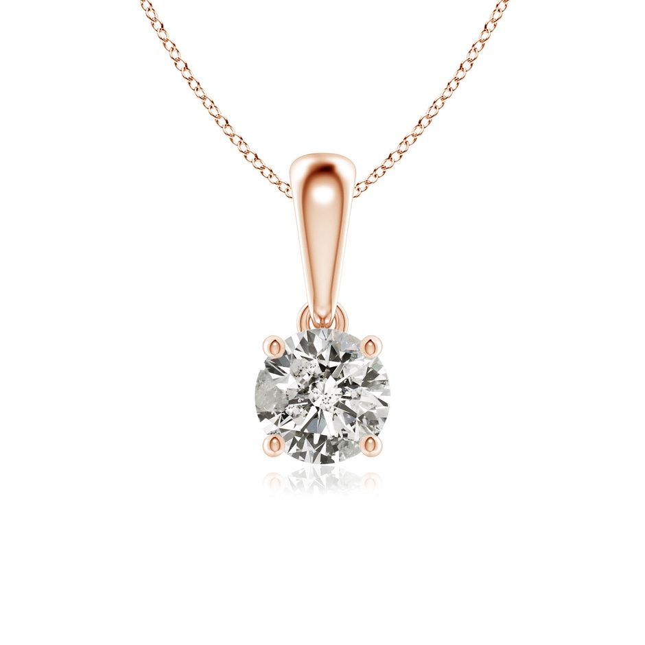 5.1mm KI3 Classic Round Diamond Solitaire Pendant in Rose Gold 