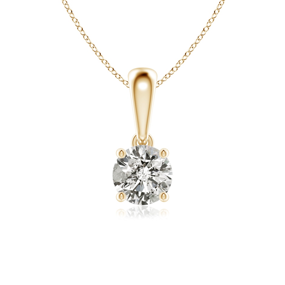 5.1mm KI3 Classic Round Diamond Solitaire Pendant in Yellow Gold 