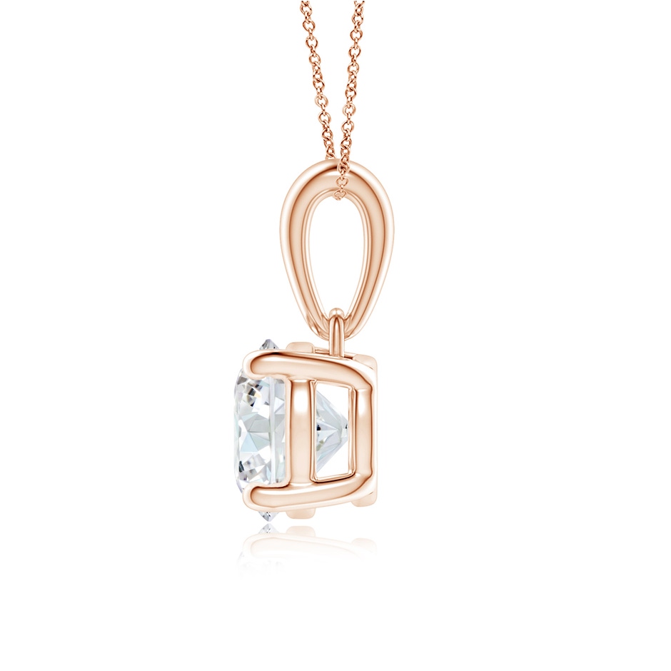 6.4mm GVS2 Classic Round Diamond Solitaire Pendant in Rose Gold side 199