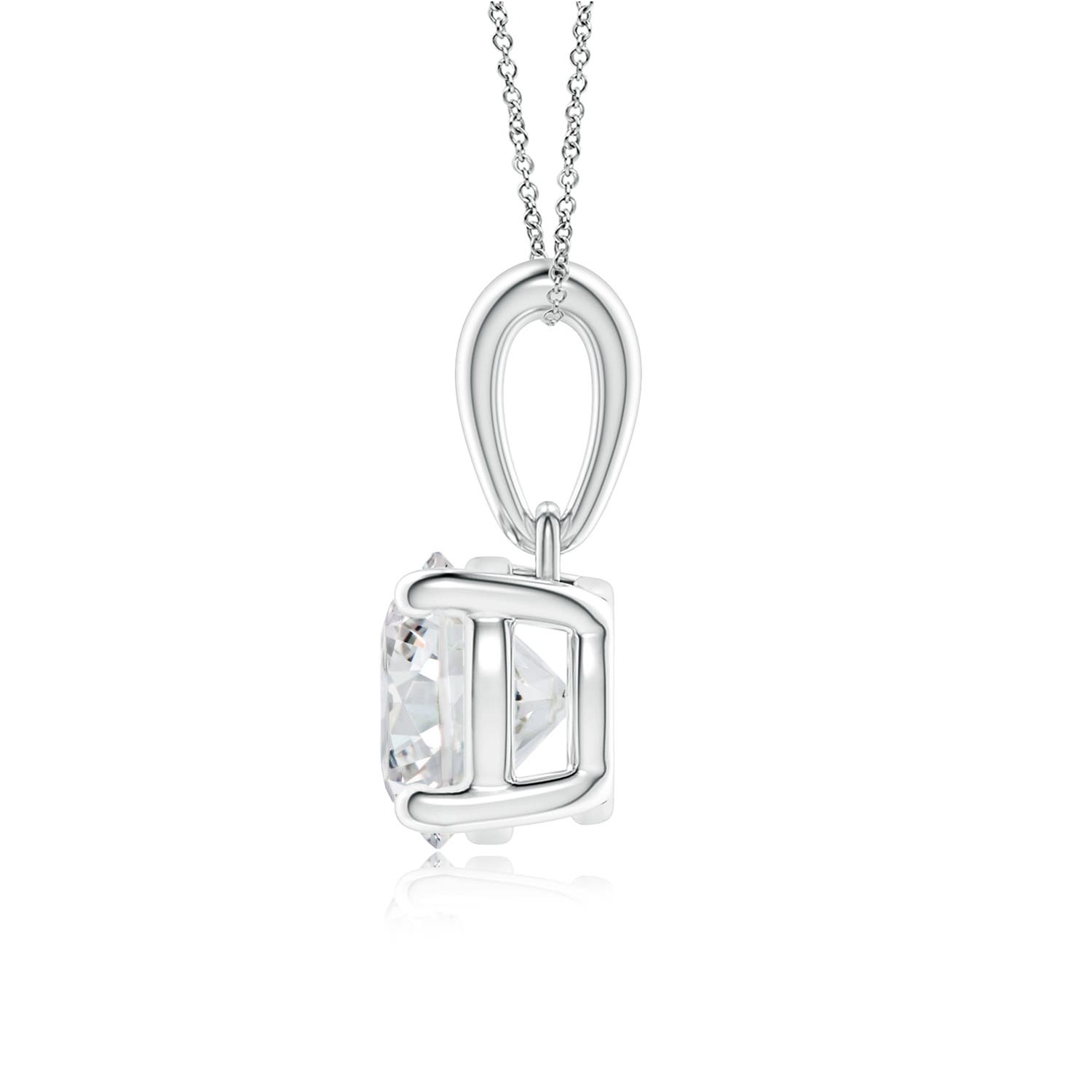 6.4mm HSI2 Classic Round Diamond Solitaire Pendant in P950 Platinum