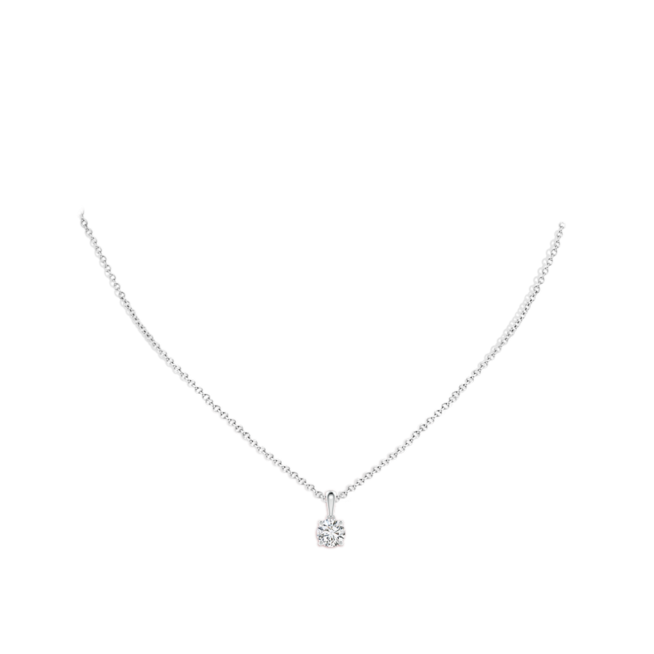 6.4mm HSI2 Classic Round Diamond Solitaire Pendant in P950 Platinum pen