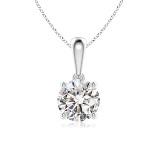 6.4mm IJI1I2 Classic Round Diamond Solitaire Pendant in P950 Platinum