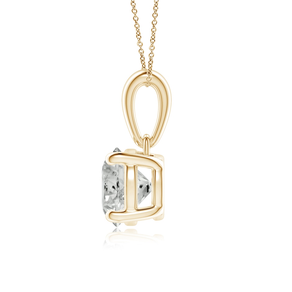 6.4mm KI3 Classic Round Diamond Solitaire Pendant in Yellow Gold side 199