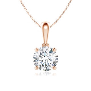 6.5mm GVS2 Classic Round Diamond Solitaire Pendant in 10K Rose Gold