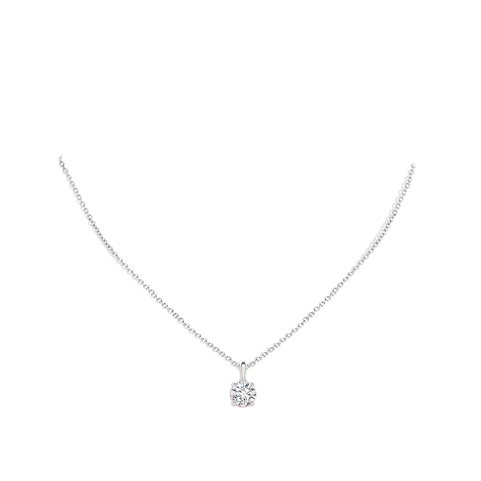 7.4mm HSI2 Classic Round Diamond Solitaire Pendant in White Gold pen
