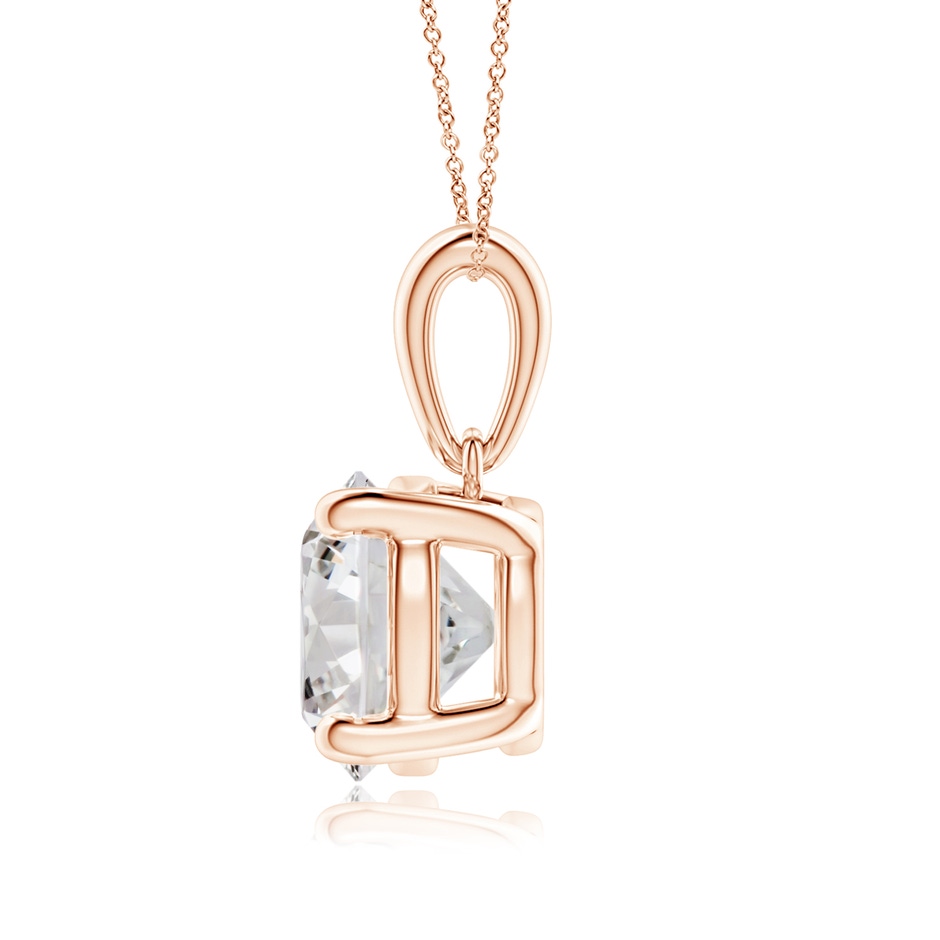 7.4mm IJI1I2 Classic Round Diamond Solitaire Pendant in Rose Gold side 199