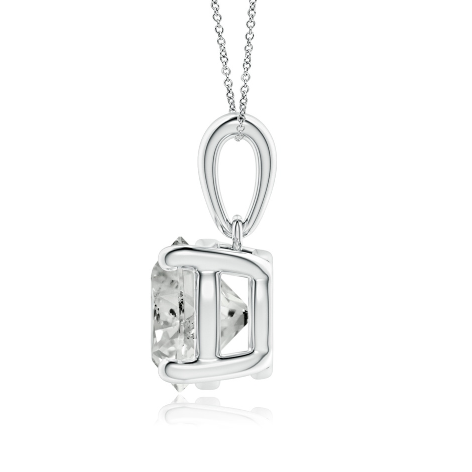7.4mm KI3 Classic Round Diamond Solitaire Pendant in White Gold side 199