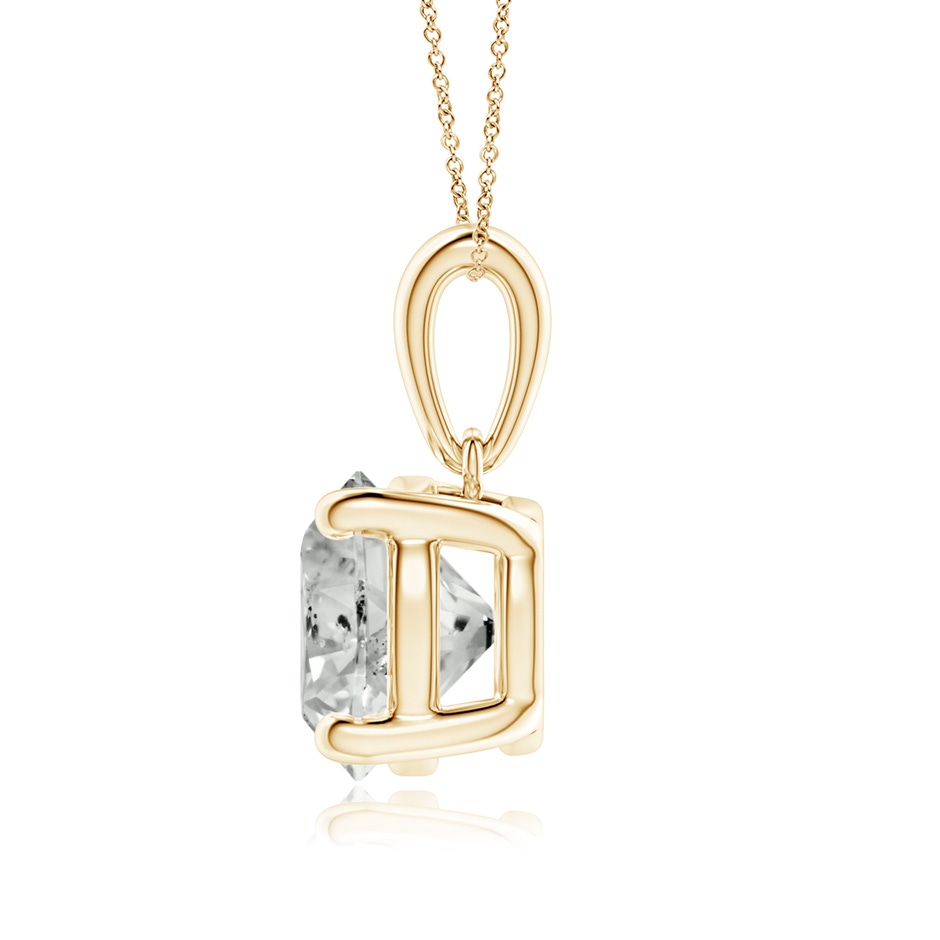 7.4mm KI3 Classic Round Diamond Solitaire Pendant in Yellow Gold side 199