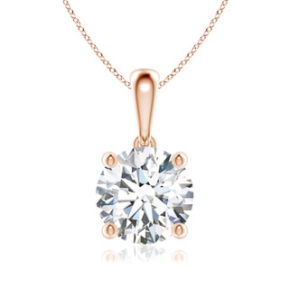 8mm GVS2 Classic Round Diamond Solitaire Pendant in 10K Rose Gold