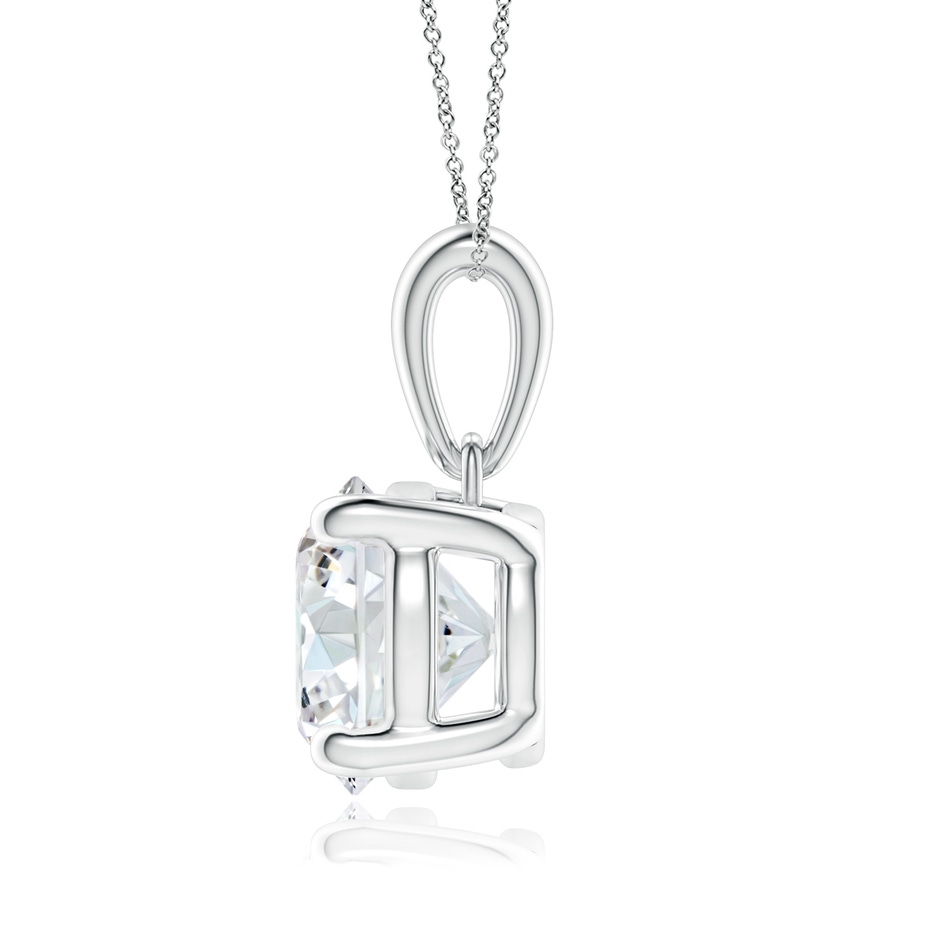 8mm GVS2 Classic Round Diamond Solitaire Pendant in P950 Platinum side 199