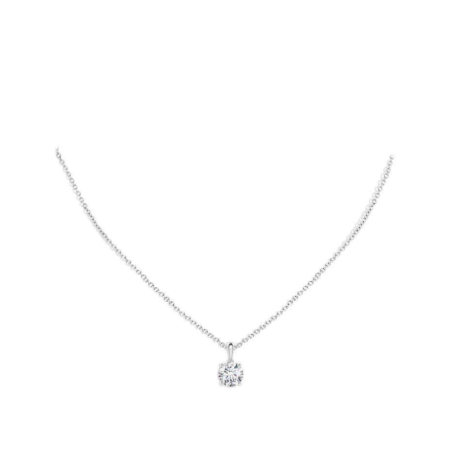 8mm GVS2 Classic Round Diamond Solitaire Pendant in P950 Platinum pen