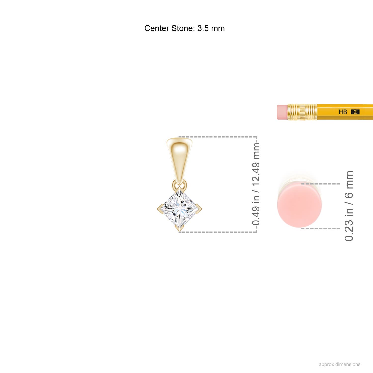 F-G, VS / 0.25 CT / 14 KT Yellow Gold