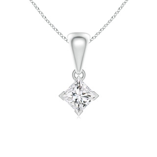 3.5mm HSI2 Princess-Cut Diamond Solitaire Pendant in P950 Platinum