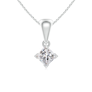 3.5mm IJI1I2 Princess-Cut Diamond Solitaire Pendant in P950 Platinum