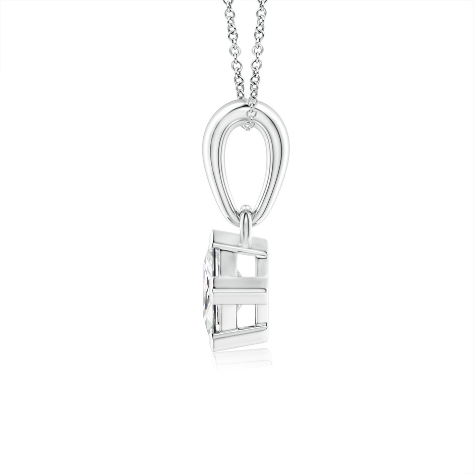 3.5mm IJI1I2 Princess-Cut Diamond Solitaire Pendant in White Gold side-1