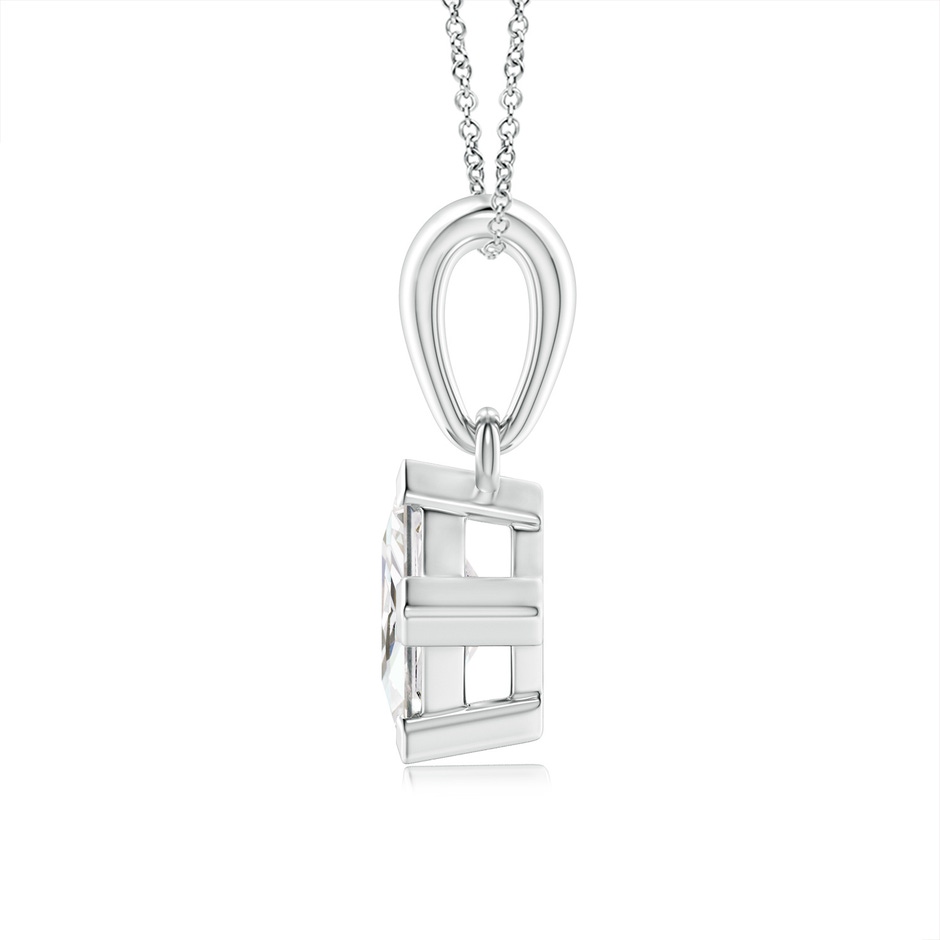 4.4mm GVS2 Princess-Cut Diamond Solitaire Pendant in P950 Platinum side-1