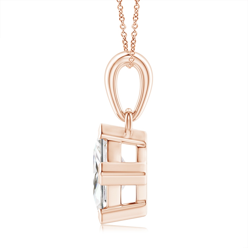 5.5mm GVS2 Princess-Cut Diamond Solitaire Pendant in Rose Gold side-1