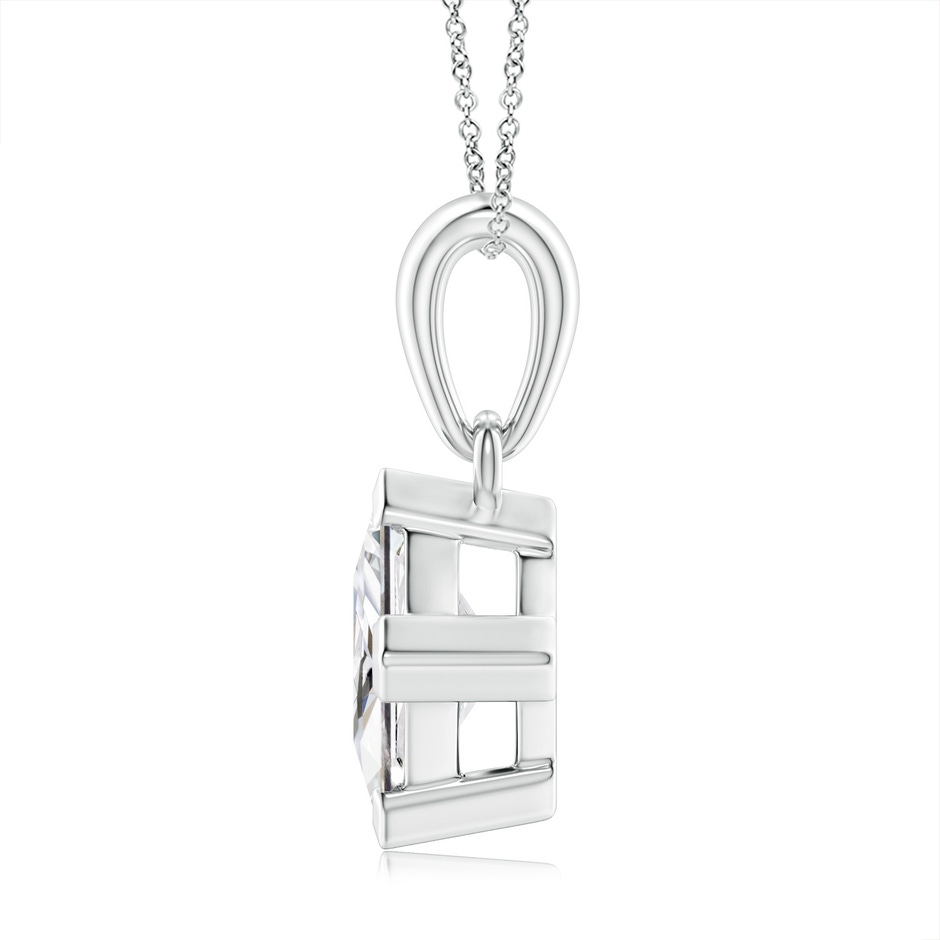 5.5mm HSI2 Princess-Cut Diamond Solitaire Pendant in White Gold side-1