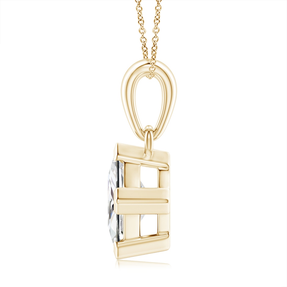 5.5mm IJI1I2 Princess-Cut Diamond Solitaire Pendant in Yellow Gold side-1