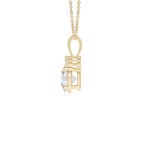 5.1mm GVS2 Round Diamond Solitaire Pendant in 18K Yellow Gold